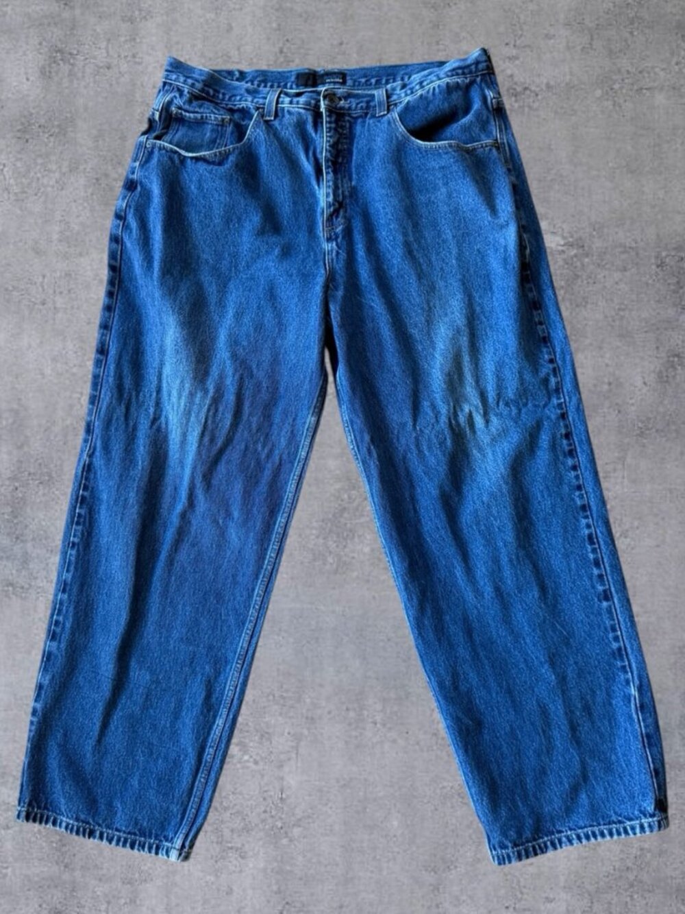 VTG Anchor Blue Baggy Jeans Mens 42x32 Blue Denim Y2K Skater Wide Leg 90s Loose